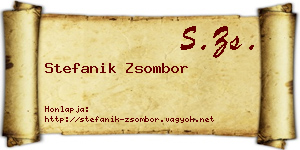 Stefanik Zsombor névjegykártya